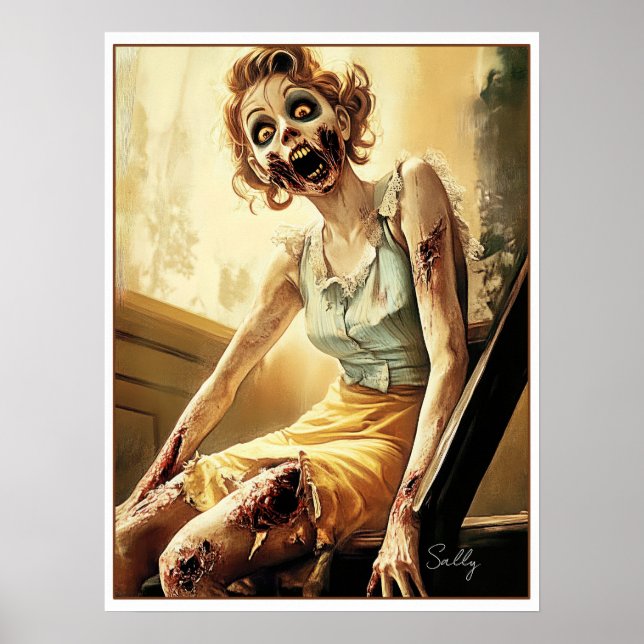 Död, drömsk och farligt förförisk: Sally Poster (Framsidan)