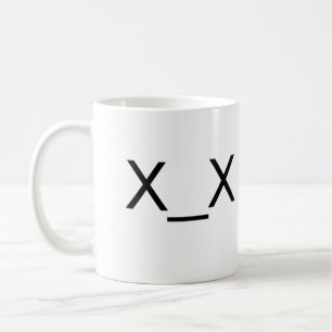 död Emoticonmugg för x_x Kaffemugg