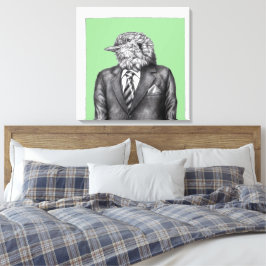 Död fågel i Black Kostym (Moegi) Canvastryck