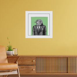 Död fågel i Black Kostym (Moegi) Poster