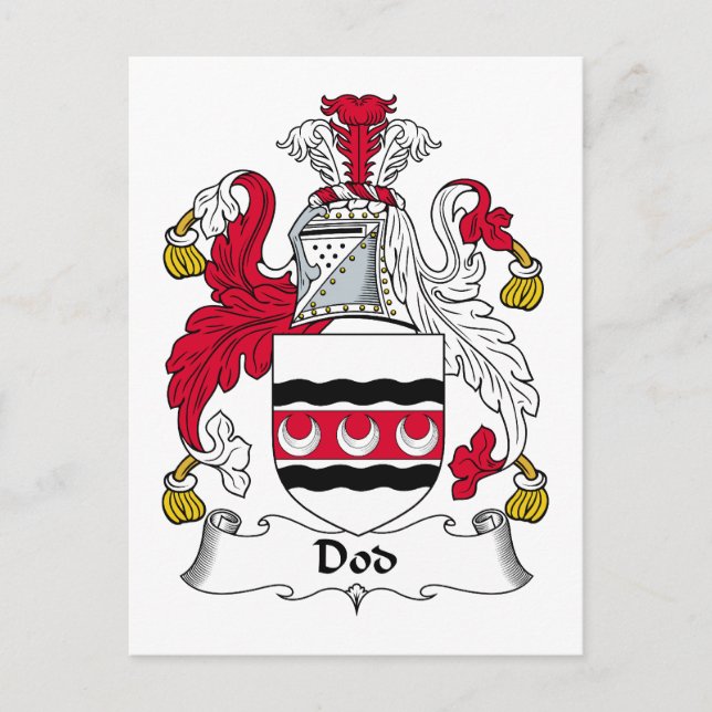 Dod Family Crest Vykort (Framsida)