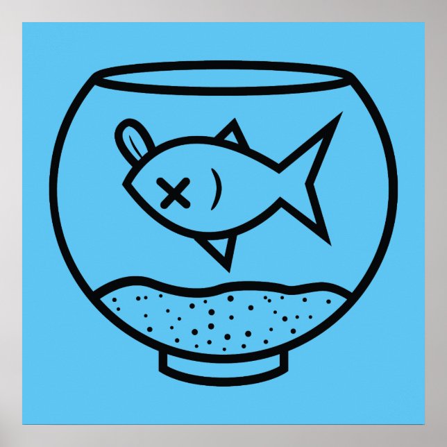 DÖD FISK I ILLUSTRATION AV FISKBOWL POSTER (Framsidan)