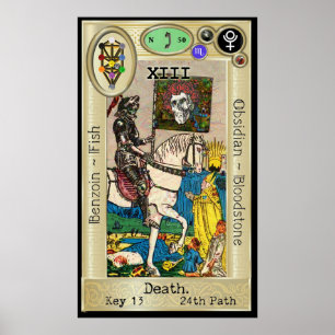 Död för ~ för Ifdawn Deepdream Tarot nyckel 13 Poster