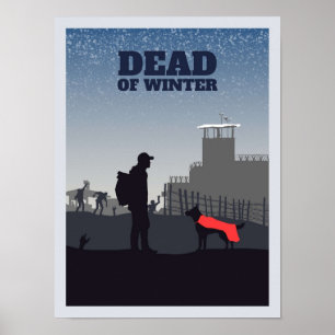 Död för Vinter Board Game Minimalist Travel Stil Poster