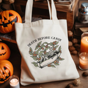 Död före Candy Skeleton Bus eller godis Bag Tygkasse