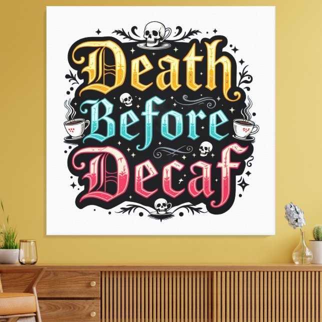 Död före Decaf Canvastryck (Insitu (Vardagsrum))