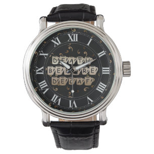 Död före Decaf Coffee Humor Wrist Watch Armbandsur