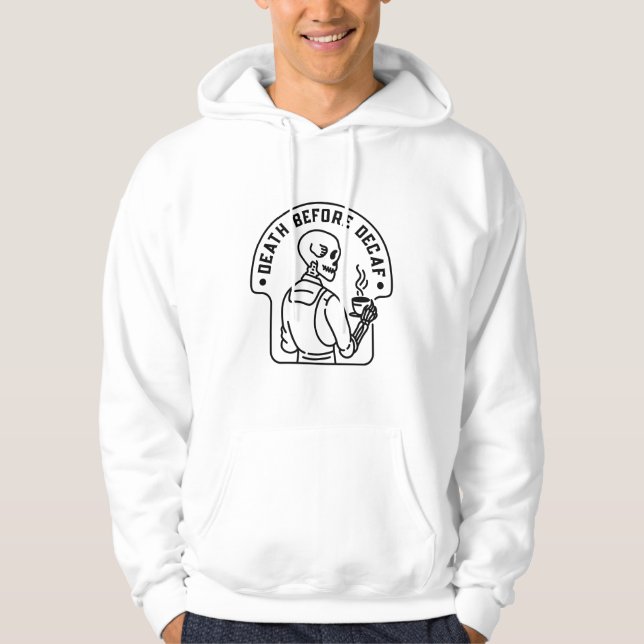 Död före Decaf Hoodie (Framsida)