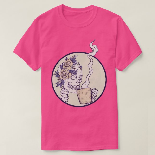 Död före Decaf Skeleton T Shirt (Design framsida)