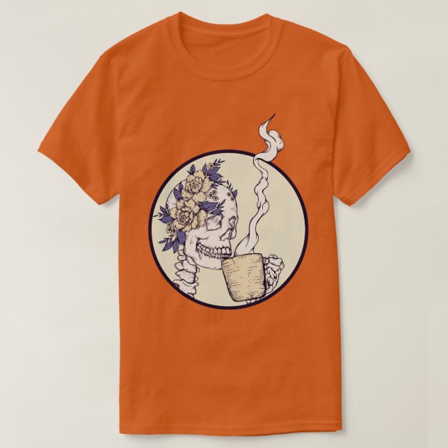 Död före Decaf Skeleton T Shirt (Design framsida)