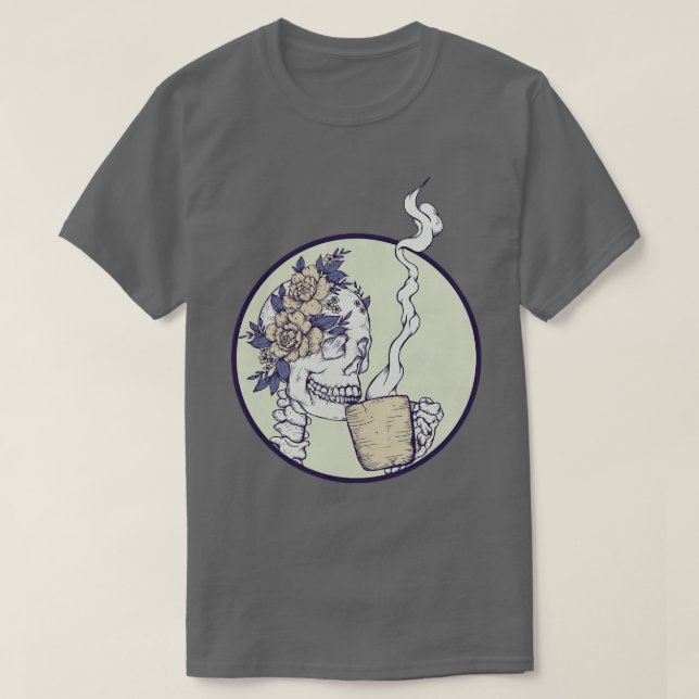 Död före Decaf Skeleton T Shirt (Design framsida)