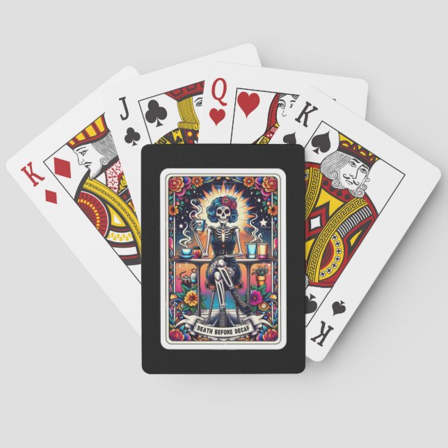 Död före Decaf Tarot Poker Cards Casinokort (Baksidan)