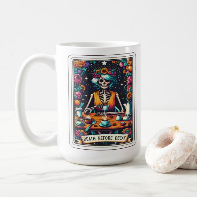 Död före def. Tarot Card-samling Kaffemugg (Med munk)