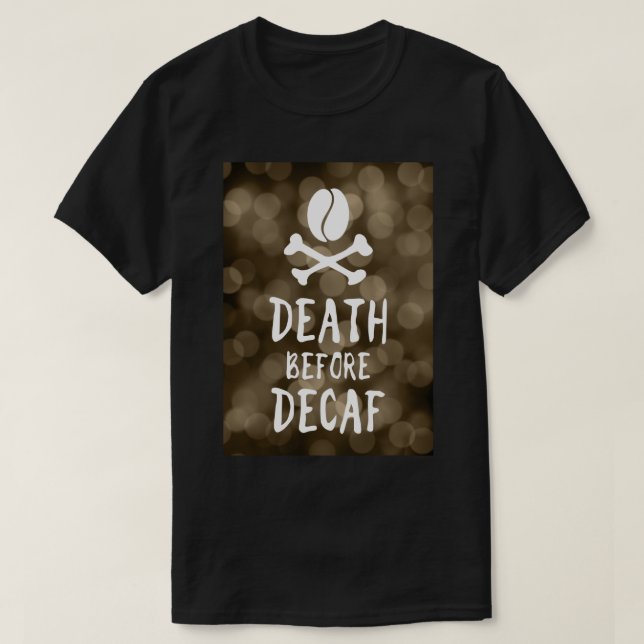 Död före kaffeböna och korsben tröja (Design framsida)