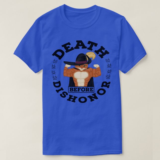 Död före mörk typsnitt t shirt (Design framsida)