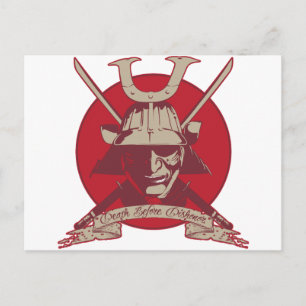 Död före oärlig Samurai Vykort