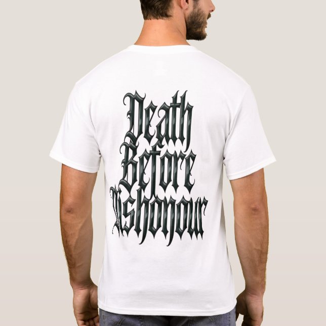 Död före vanära t shirt (Baksida)