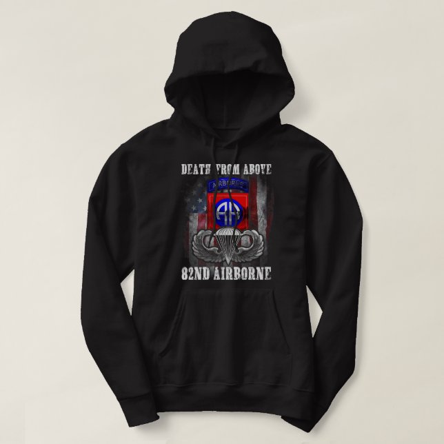 Död från mer än 82:a luftburet divisionsparaon hoodie (Design framsida)