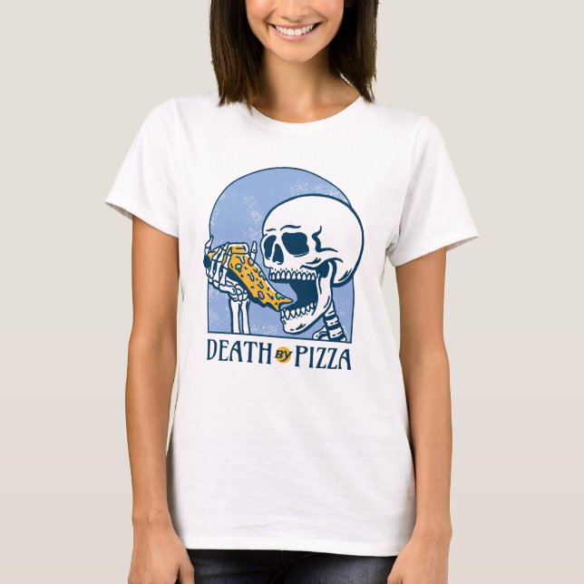 Död genom pizza t shirt (Framsida)