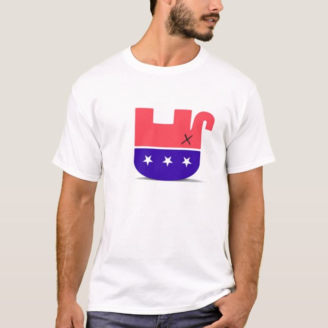 Död GOP-elefant T Shirt (Framsida)