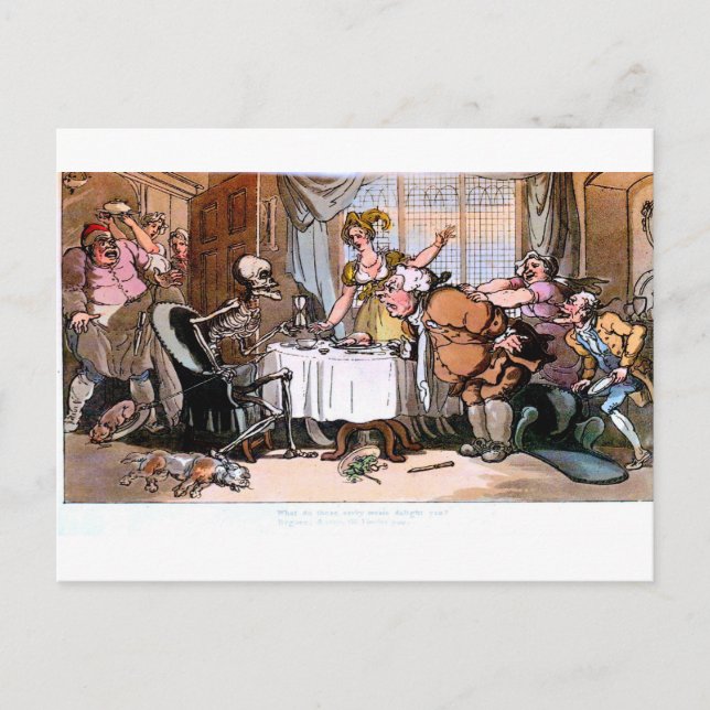 Död gör den här Savry Måltider-glädjen som du vill Vykort (Framsida)