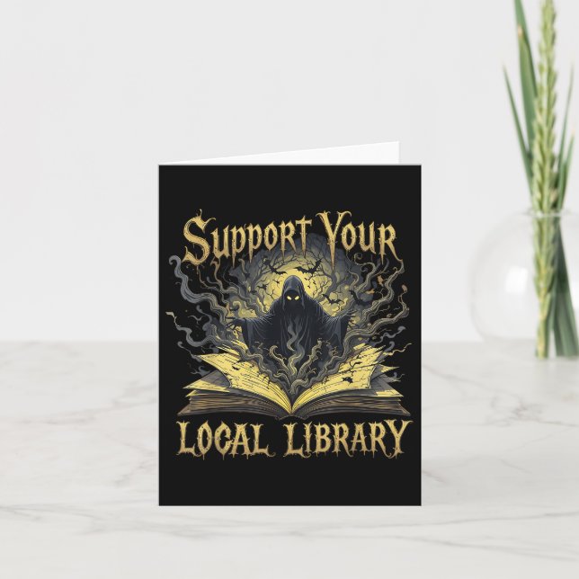 Död Gotham Support din lokala Bibliotek Älskare Bo Kort (Framsida)