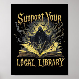 Död Gotham Support din lokala Bibliotek Älskare Bo Poster