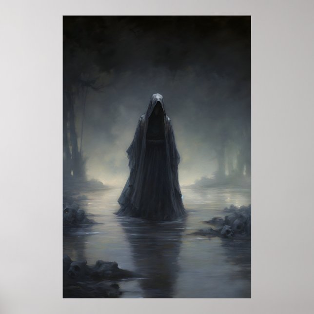 Död Grim Reaper Vatten Mörk Akademi, Antik Poster (Framsidan)