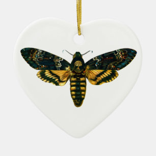 Död Head Moth. Julgransprydnad Keramik