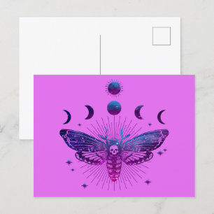 Död Head Moth Occult Vykort