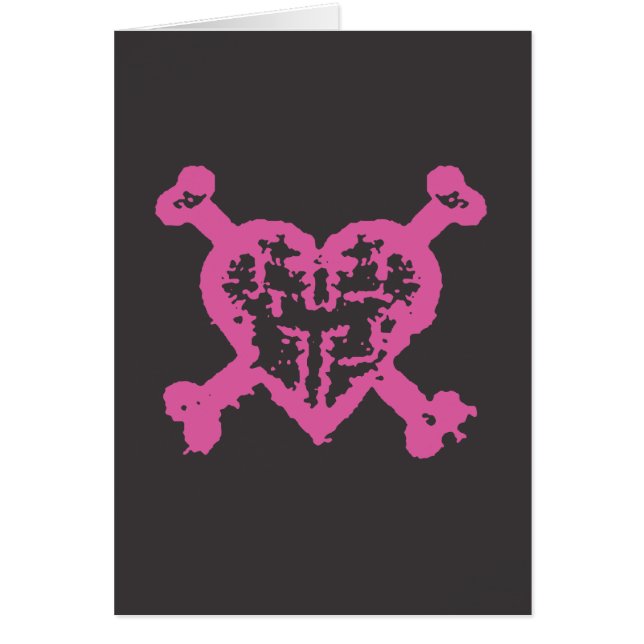 DÖD HJÄRTA HÄLSNINGSKORT (Framsidan)