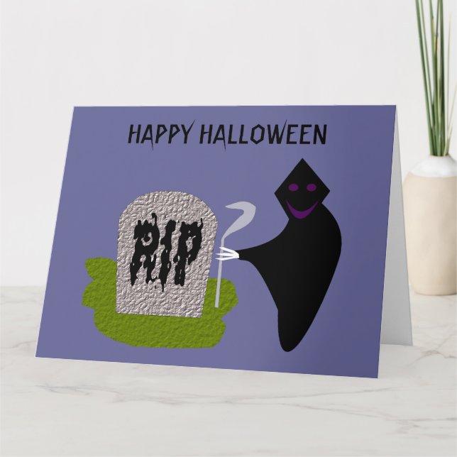 Död i Anpassadet Halloween-kyrkogården Kort (Framsida)