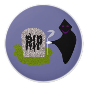 Död i Cemetery Halloween Ceramic Knob Knopp