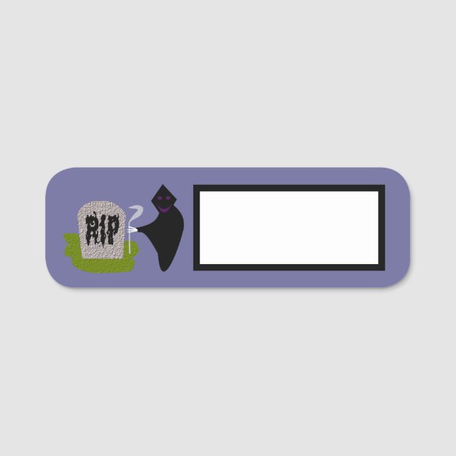 Död i Cemetery Halloween Namnbricka (Framsida)