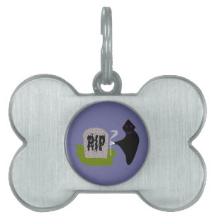 Död i Cemetery Halloween Pet Tag ID-bricka Husdjur