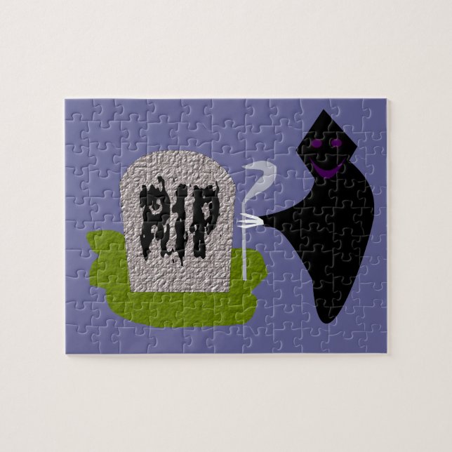 Död i Cemetery Halloween Puzzle Pussel (Horisontell)