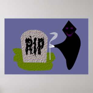 Död i kyrkogården Halloween-affisch Poster