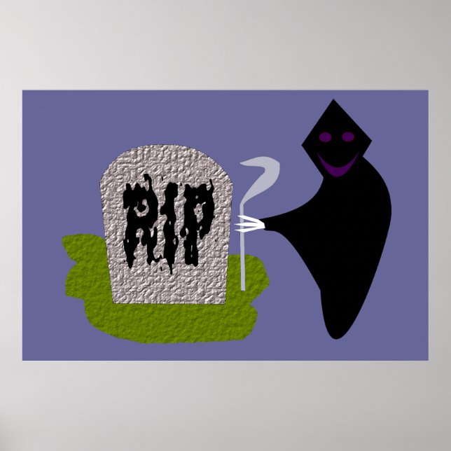 Död i kyrkogården Halloween-affisch Poster (Framsidan)