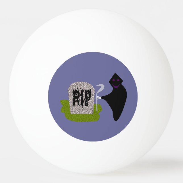 Död i kyrkogården Halloween Ping Pong Boll (Framsidan)