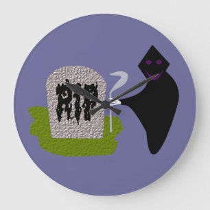Död i kyrkogården Halloween Wall Clock Stor Klocka