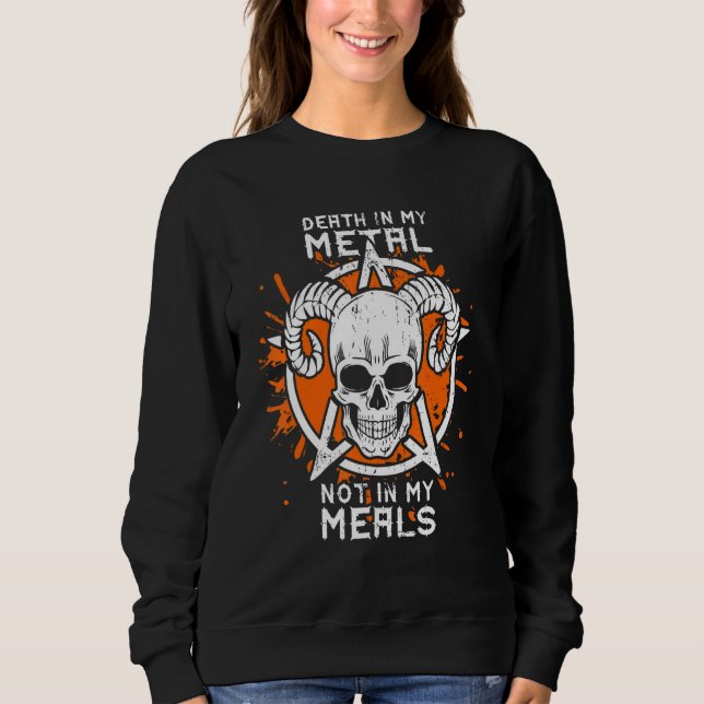 Död i mitt Metall inte i mitt Måltider Vegan-metal T Shirt (Framsida)