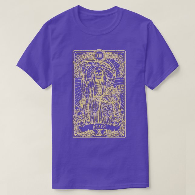 Död I Satanic Tarot d I Fortune Teller T Shirt (Design framsida)