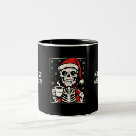 Död innanför men koffeinerad och Jolly Skeleton Två-Tonad Mugg
