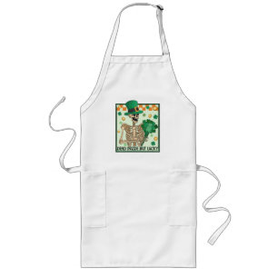 Död insida men Lucky St Patricks Långt Förkläde
