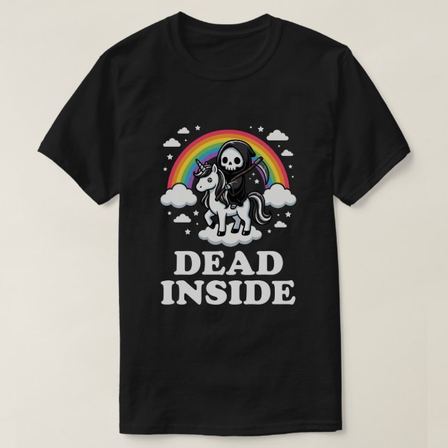 Död Inuti Enhörning T Shirt (Design framsida)