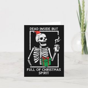 Död Inuti Full Julstämning Skelett Jul Herr  Kort