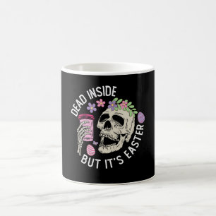 Död Inuti Men Det Är Påsk Dödskalle Kaffe Ägg Kaffemugg