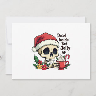 Död Inuti men Glad AF Het Kakao Latte Xmas Döskall Spara Datumet