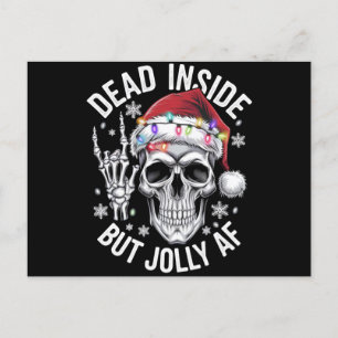 Död Inuti Men Glad AF Julpresent Skelett Helg Vykort