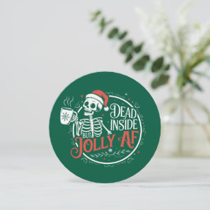 Död Inuti Men Glad Af Skalle Jul Tomte Jul Julkort